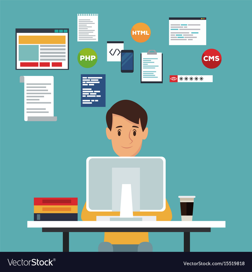 Web Developer Desk Scene