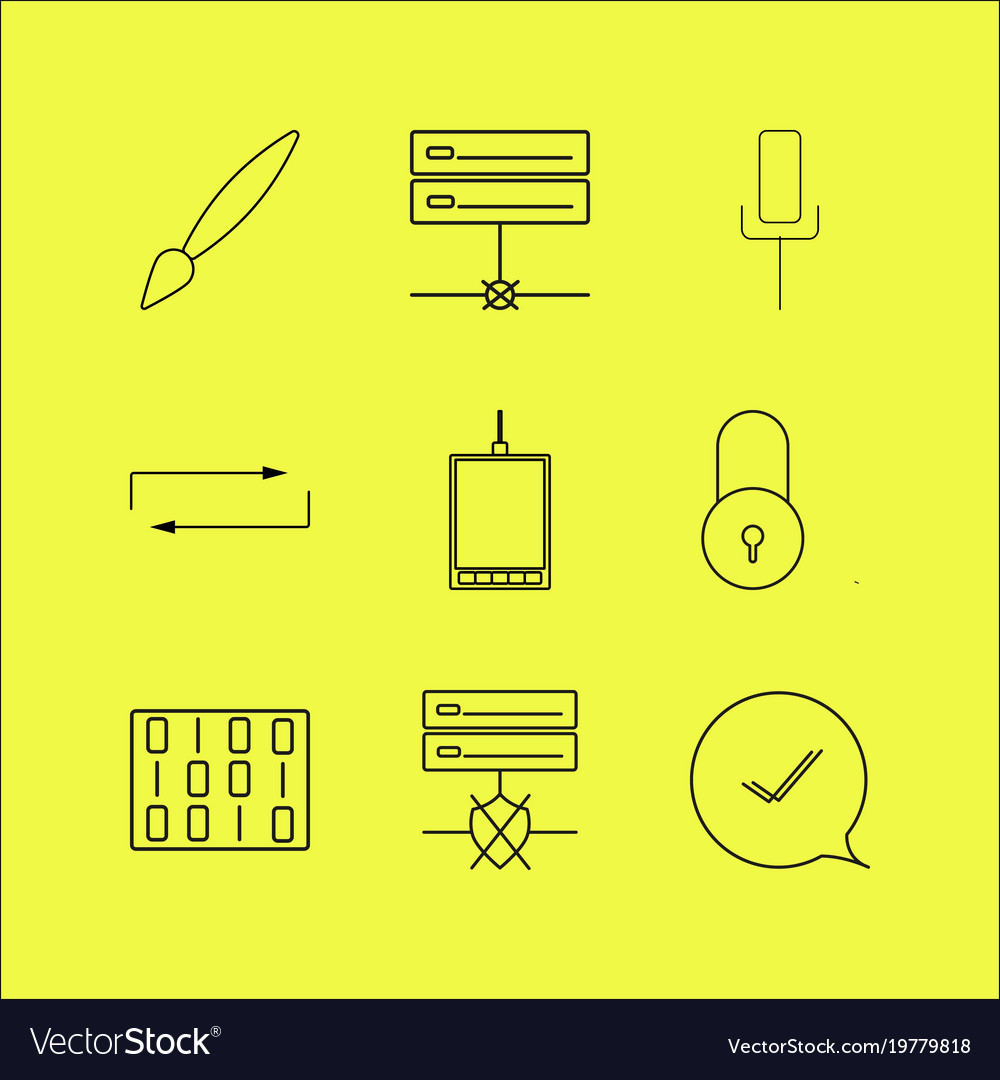 Web linear icon set simple outline icons