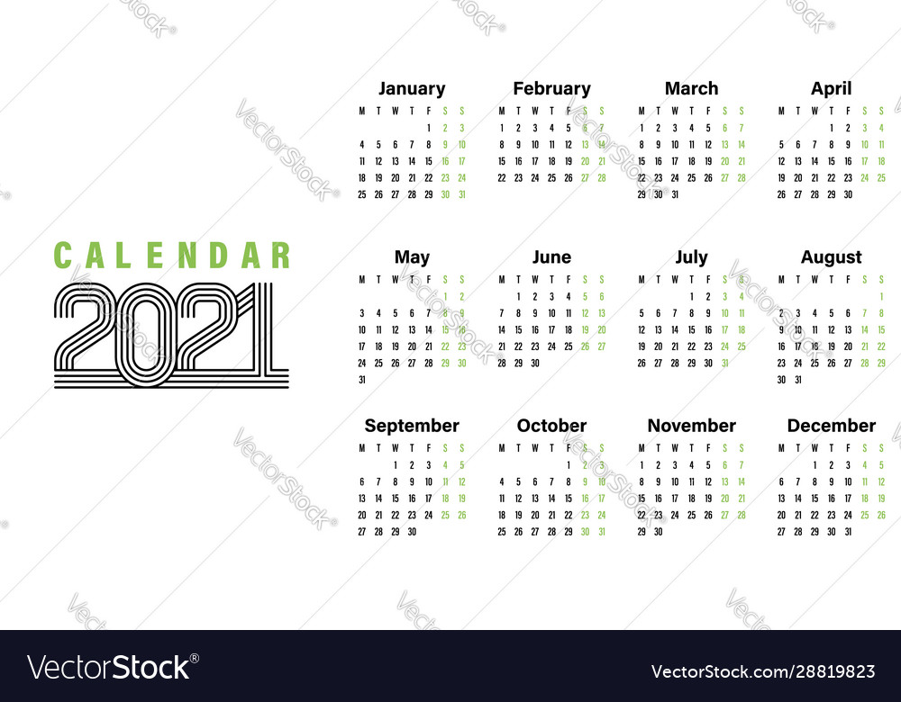 2021 Calendar - Minimalist Style