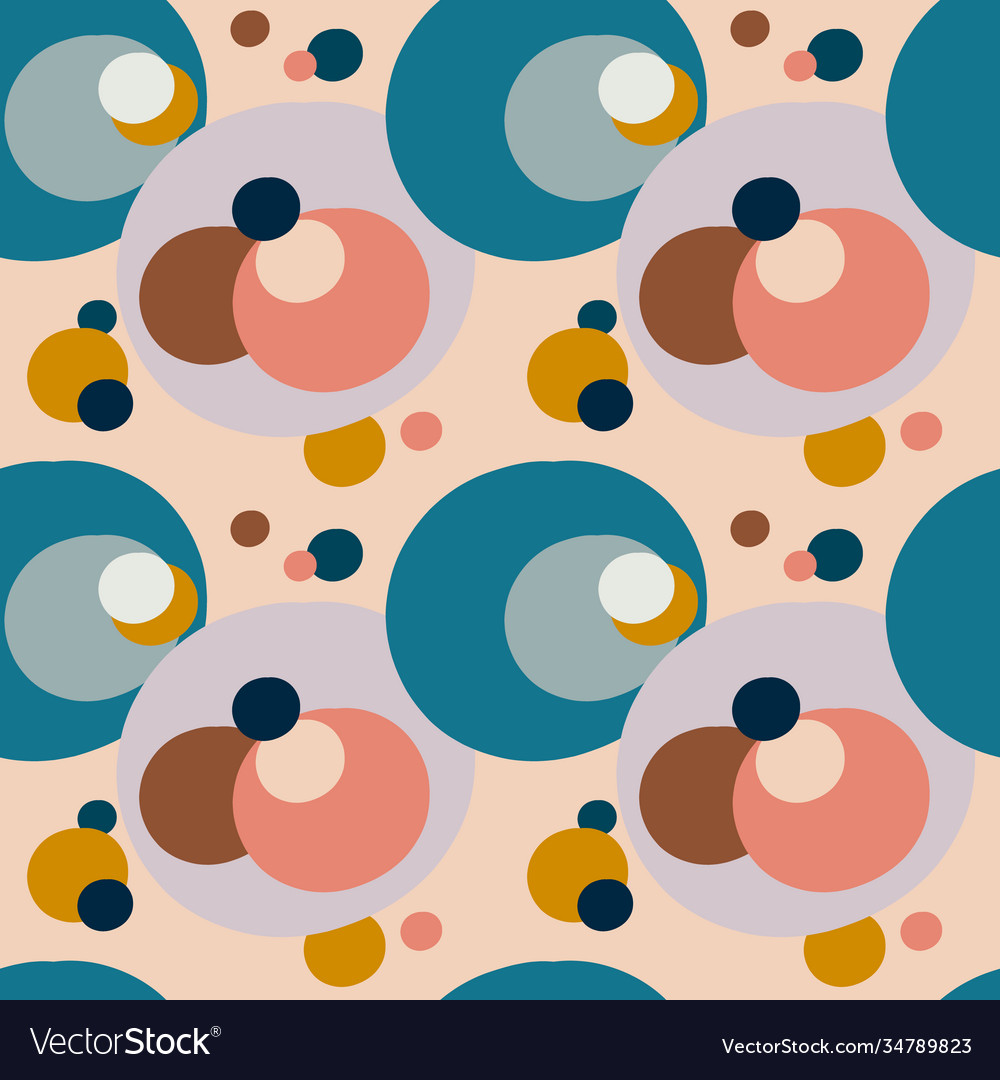 Abstract circle blots seamless pattern vector image Abstract circle blots seamless pattern