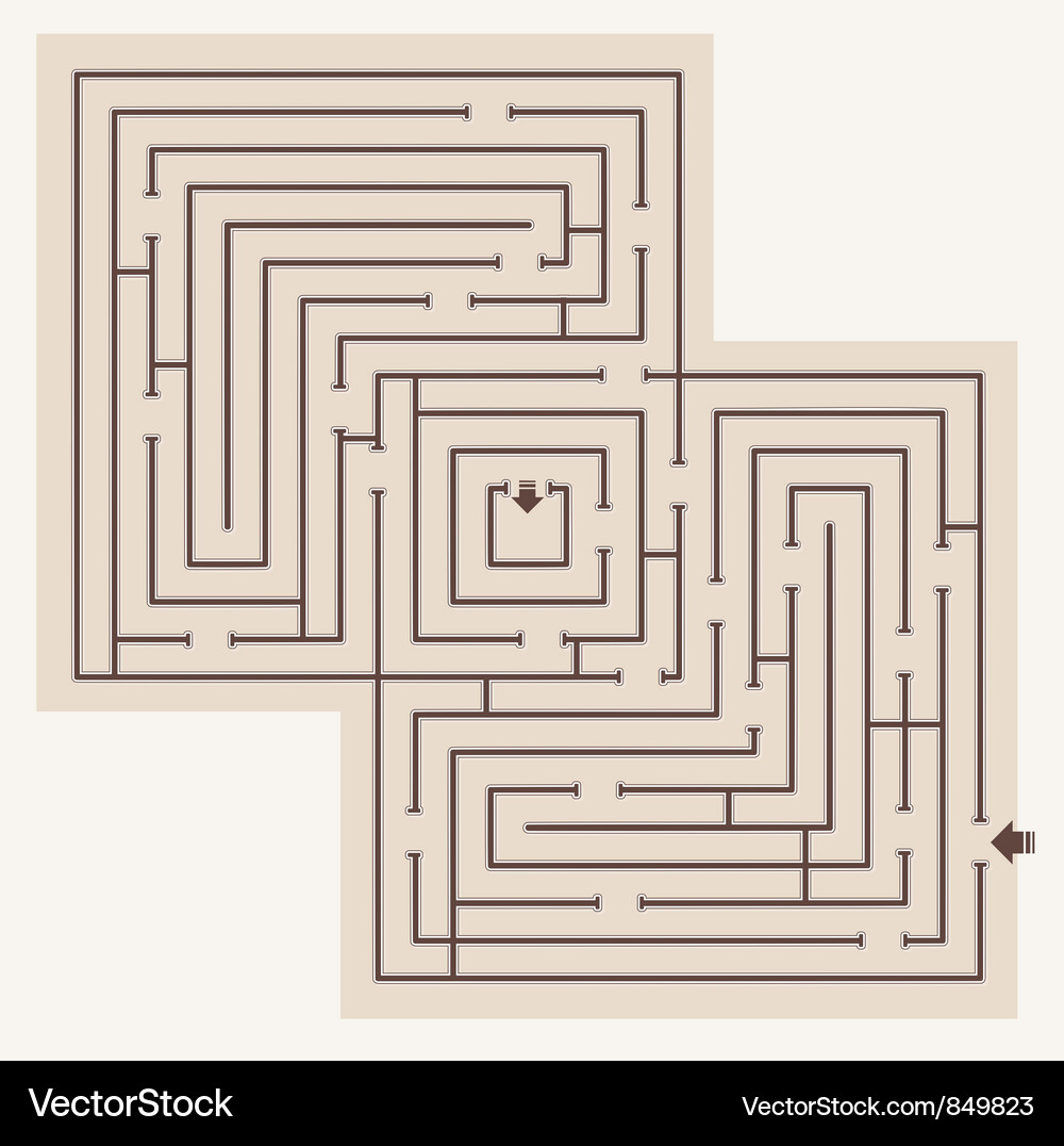Abstract maze Royalty Free Vector Image - VectorStock