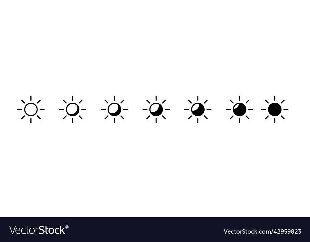 Brightness control interface amount of light