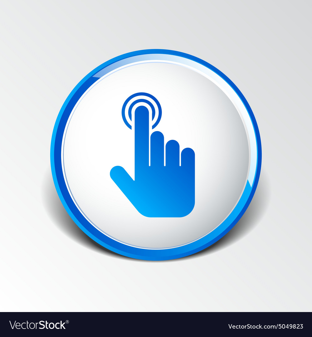 Click hand icon pointer finger Royalty Free Vector Image