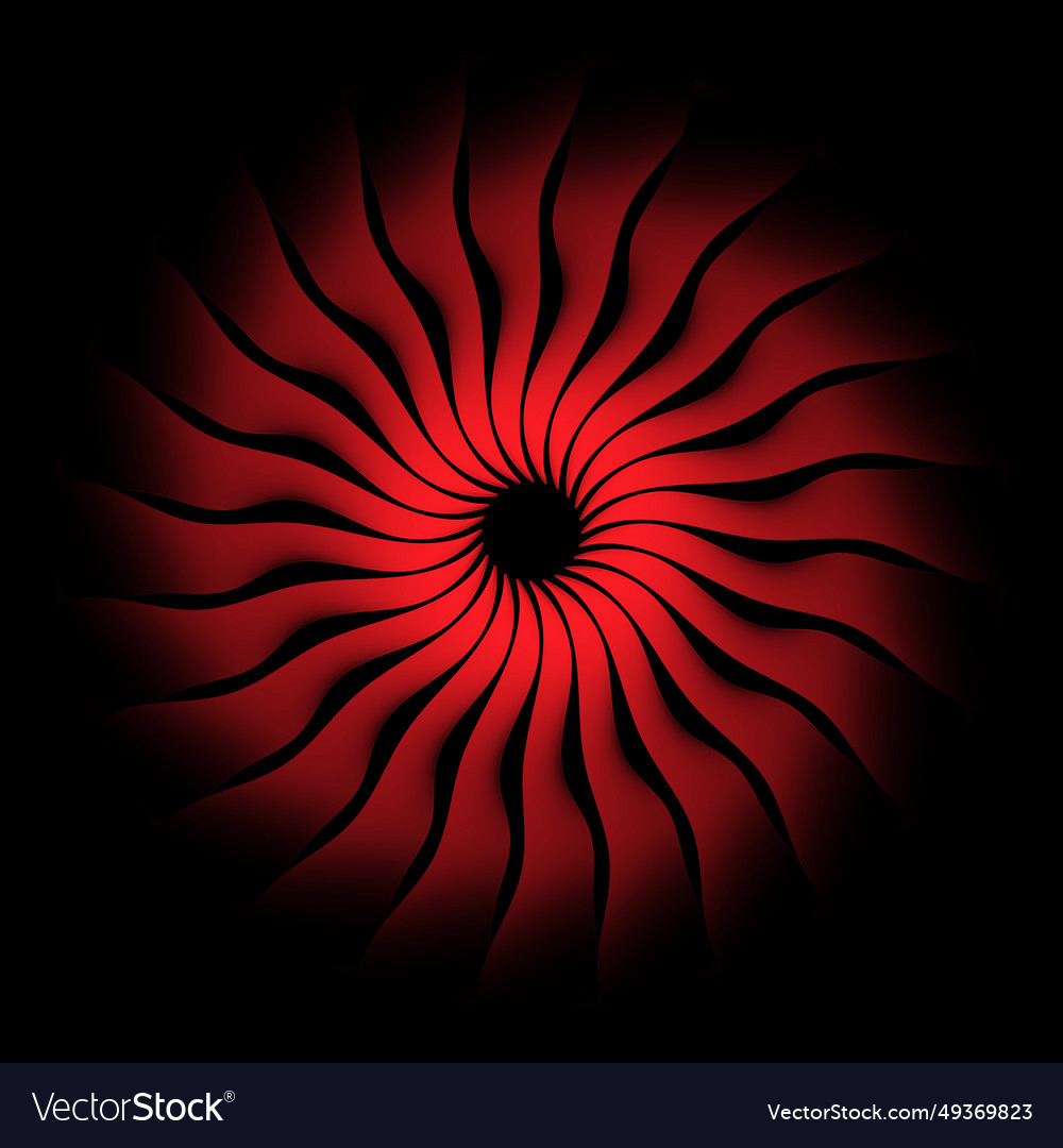 Design of a circle wavy lines red circular Vector Image Design of a circle wavy lines red circular