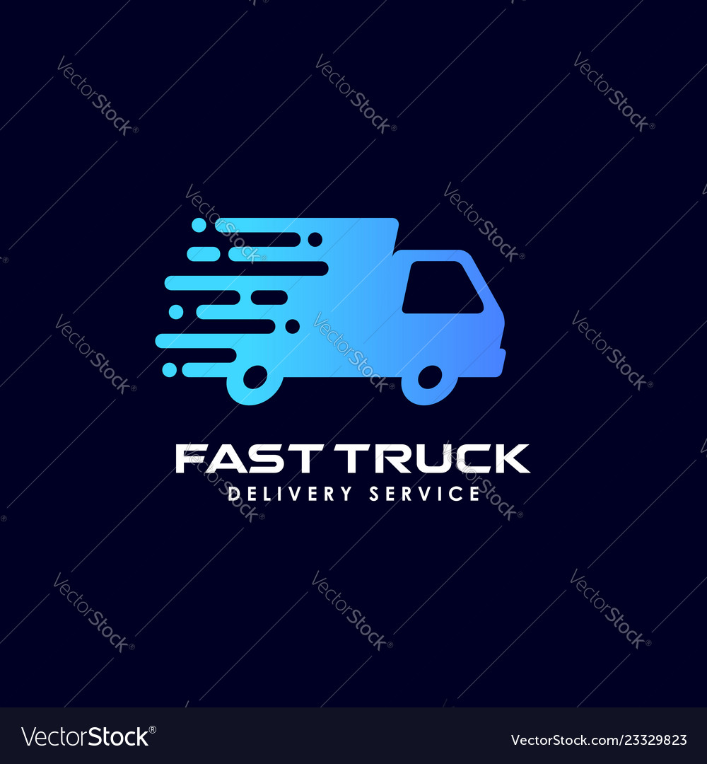 Fast Delivery Services Logo Design Courier Logo Vector Image