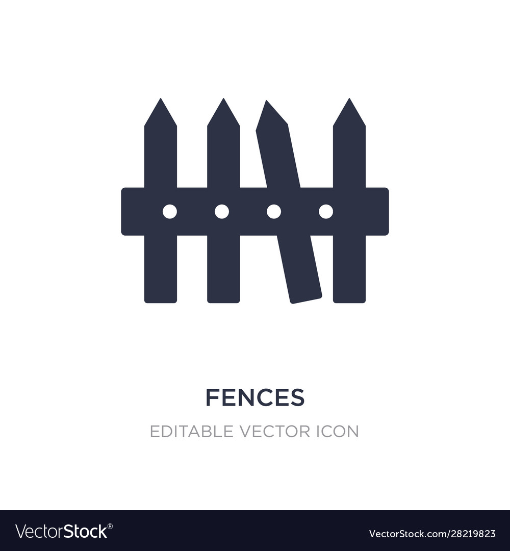 Fences-Symbol auf weißem Hintergrund einfaches Element