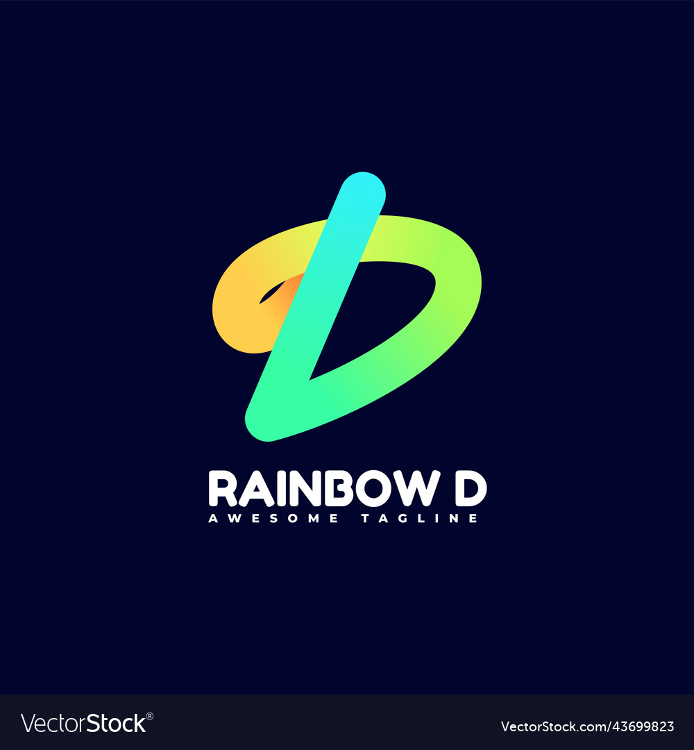 Logo letter d gradient colorful style