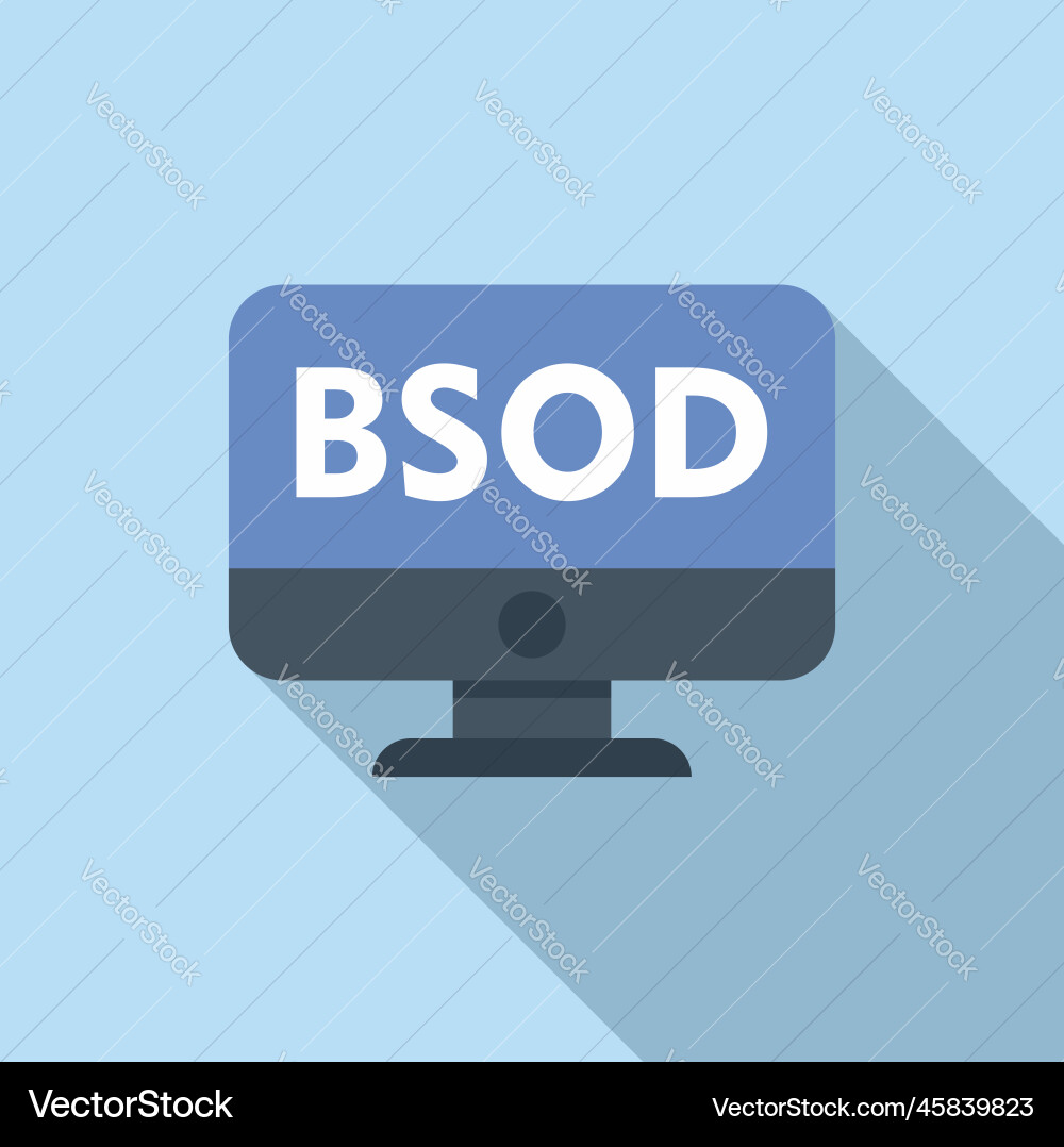 Malware computer icon flat security alert Vector Image