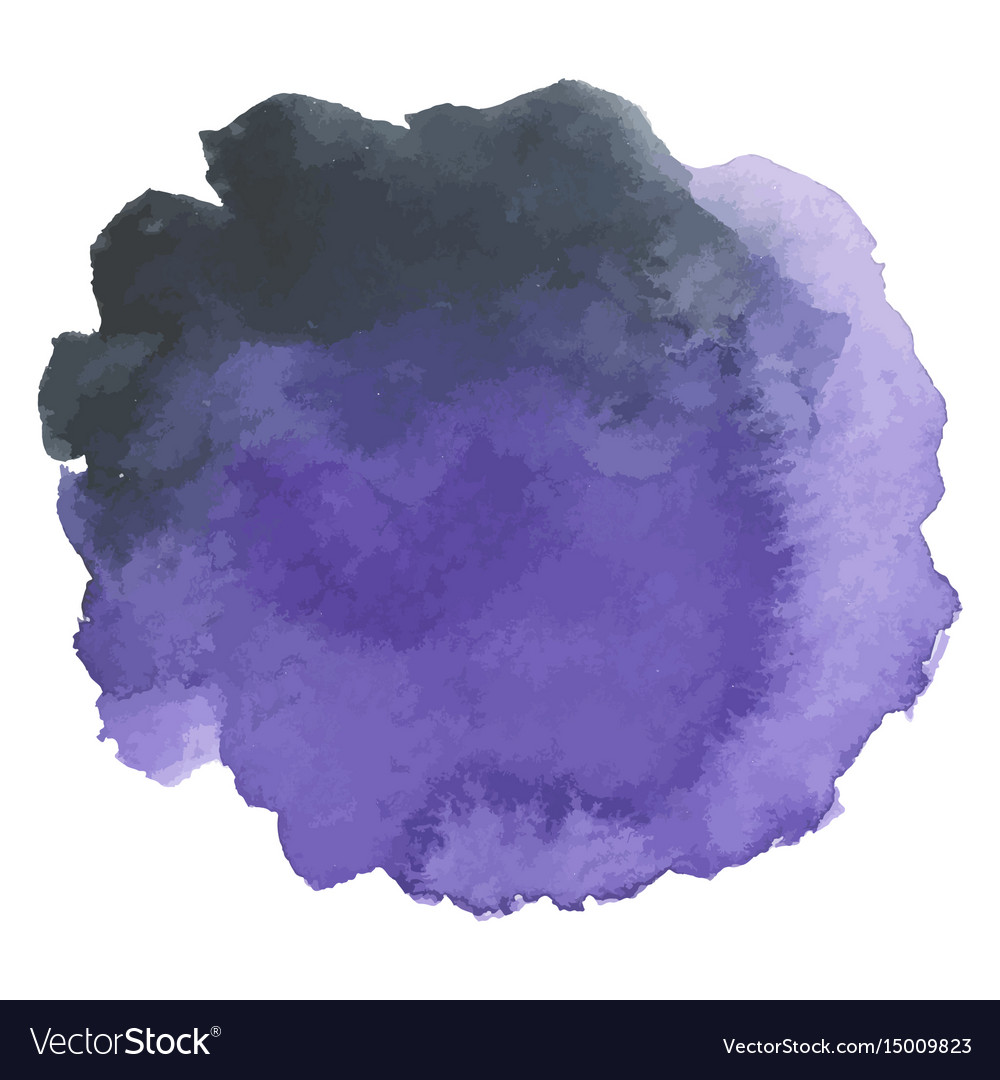 Round watercolor stains on white background