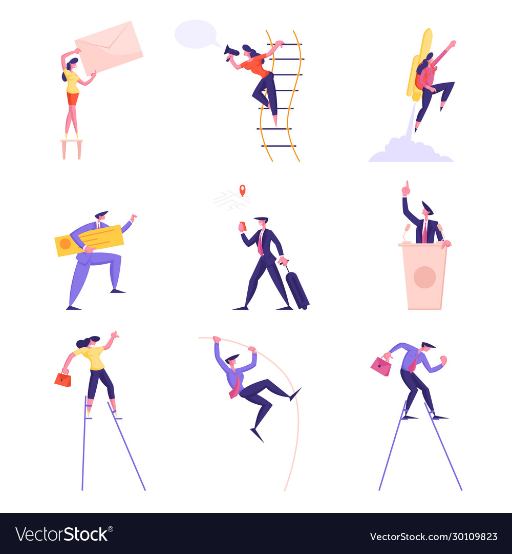 Geschäftsleute Charaktere zu Fuß vector image Geschäftsleute Charaktere zu Fuß