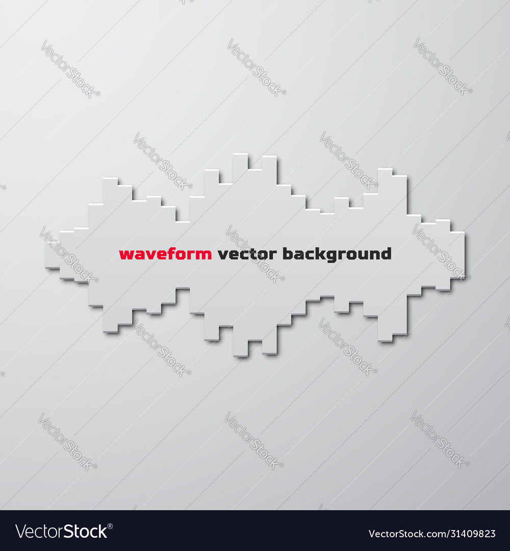 Silhouette sound waveform with shadow Vector Image Silhouette sound waveform with shadow