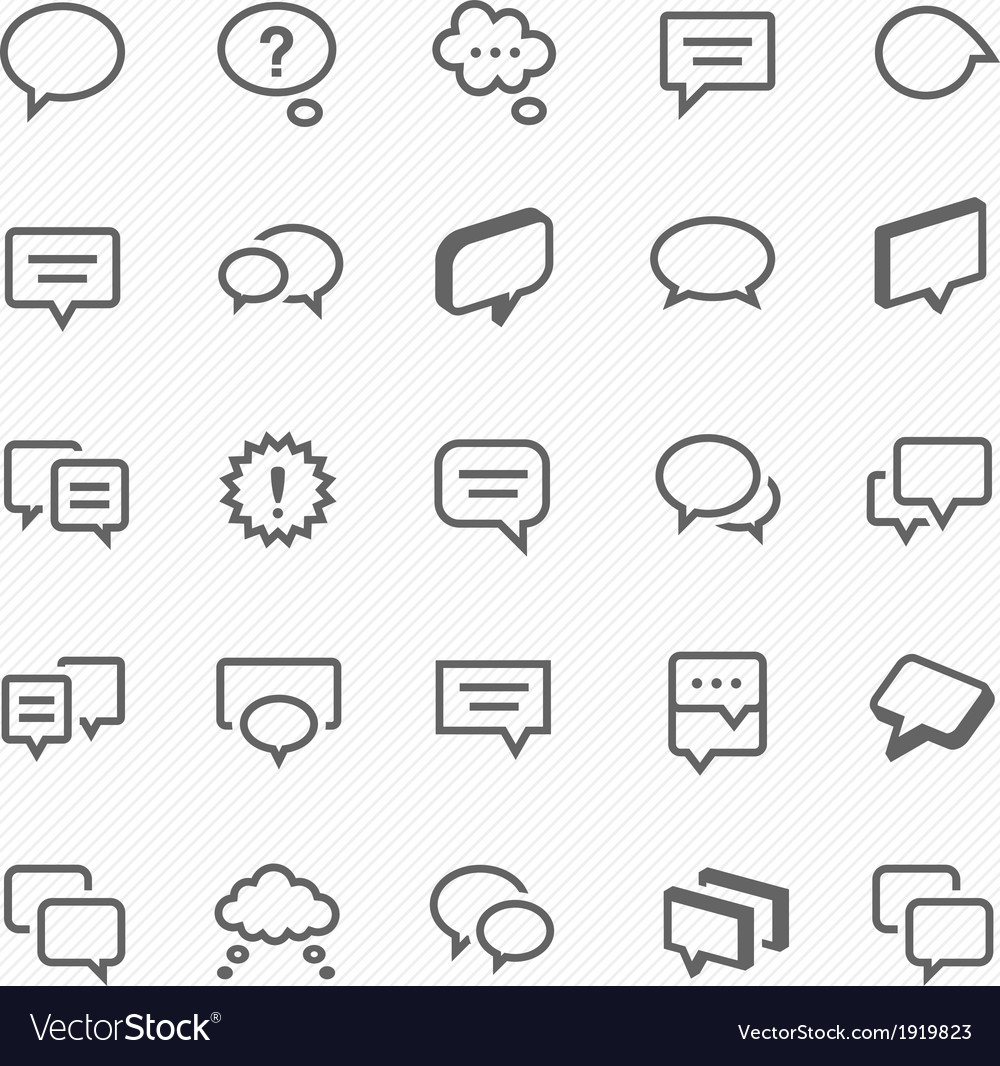 Talk bubble icons