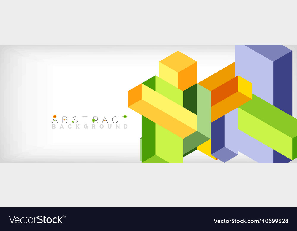 Abstract background 3d cubes cubic elements vector image Abstract background 3d cubes cubic elements
