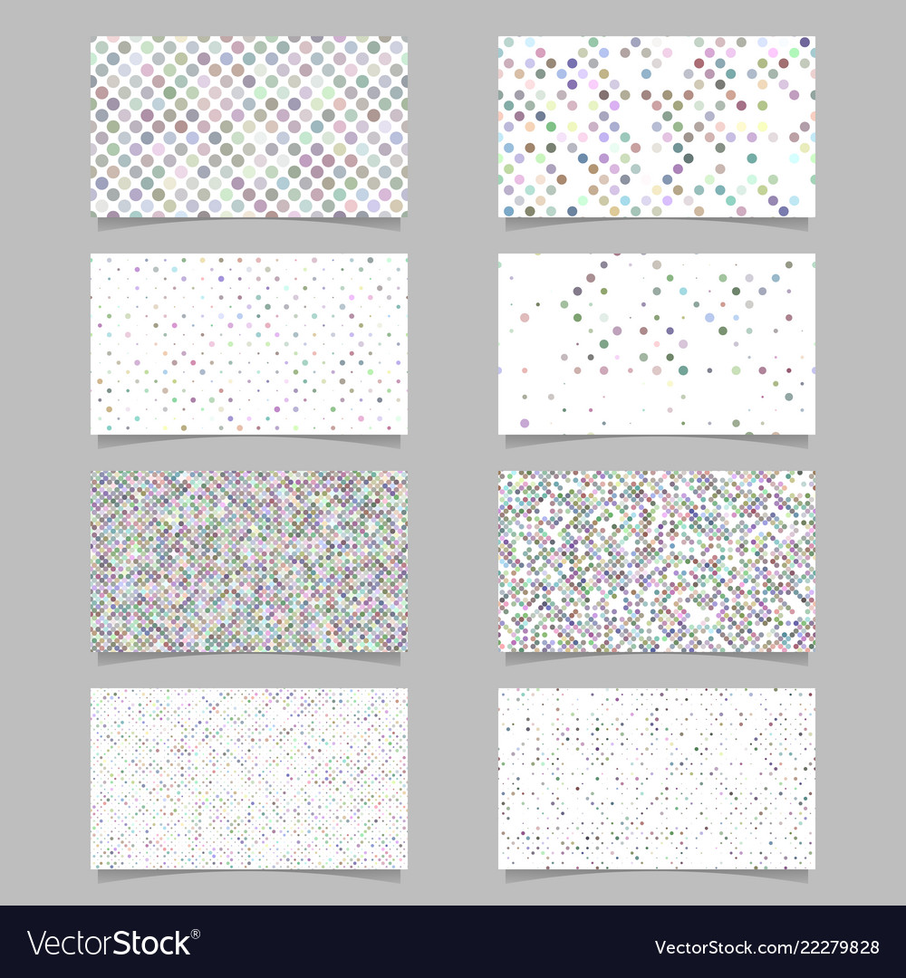 Abstract dot pattern card background template set