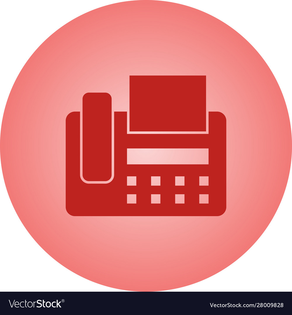 Beautiful fax machine glyph icon