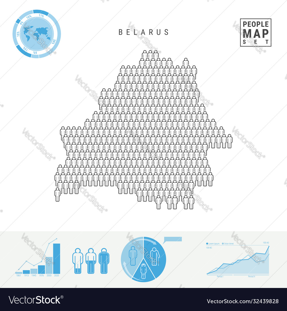 Belarus people icon map stylized silhouette