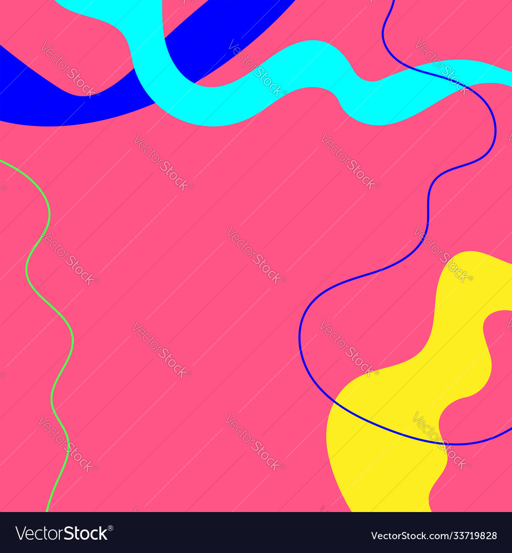 Bright square background with abstract shapes vector image Bright square background with abstract shapes