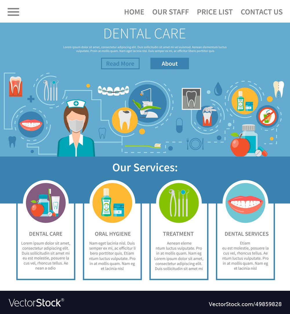 Dental care page design