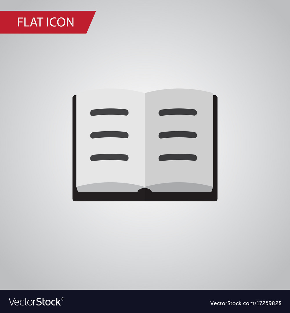 Isolated book flat icon lecture element