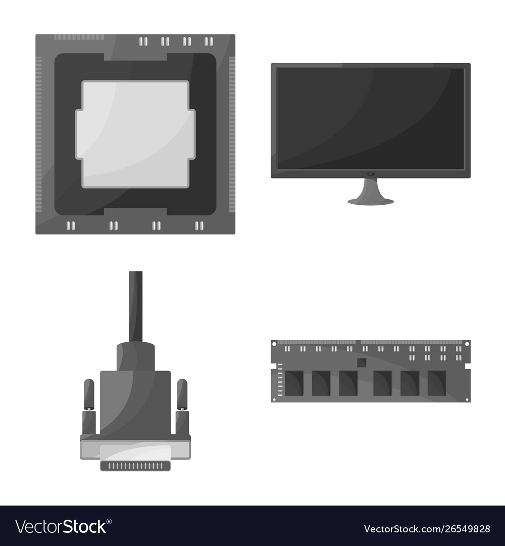 Isolated object desktop and technology symbol