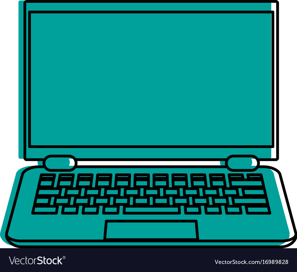 Laptop computer frontview icon image