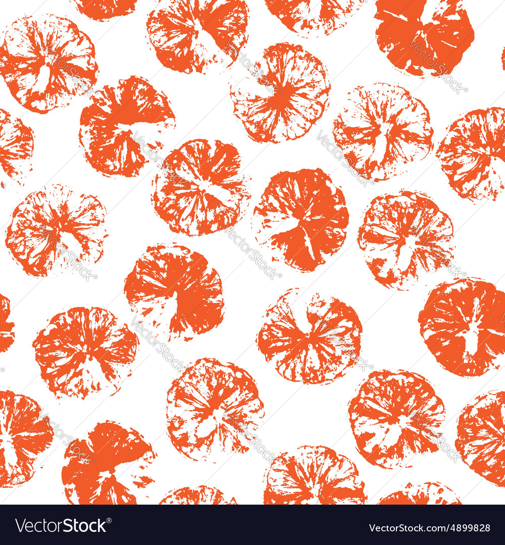 Orange stamps seamless pattern