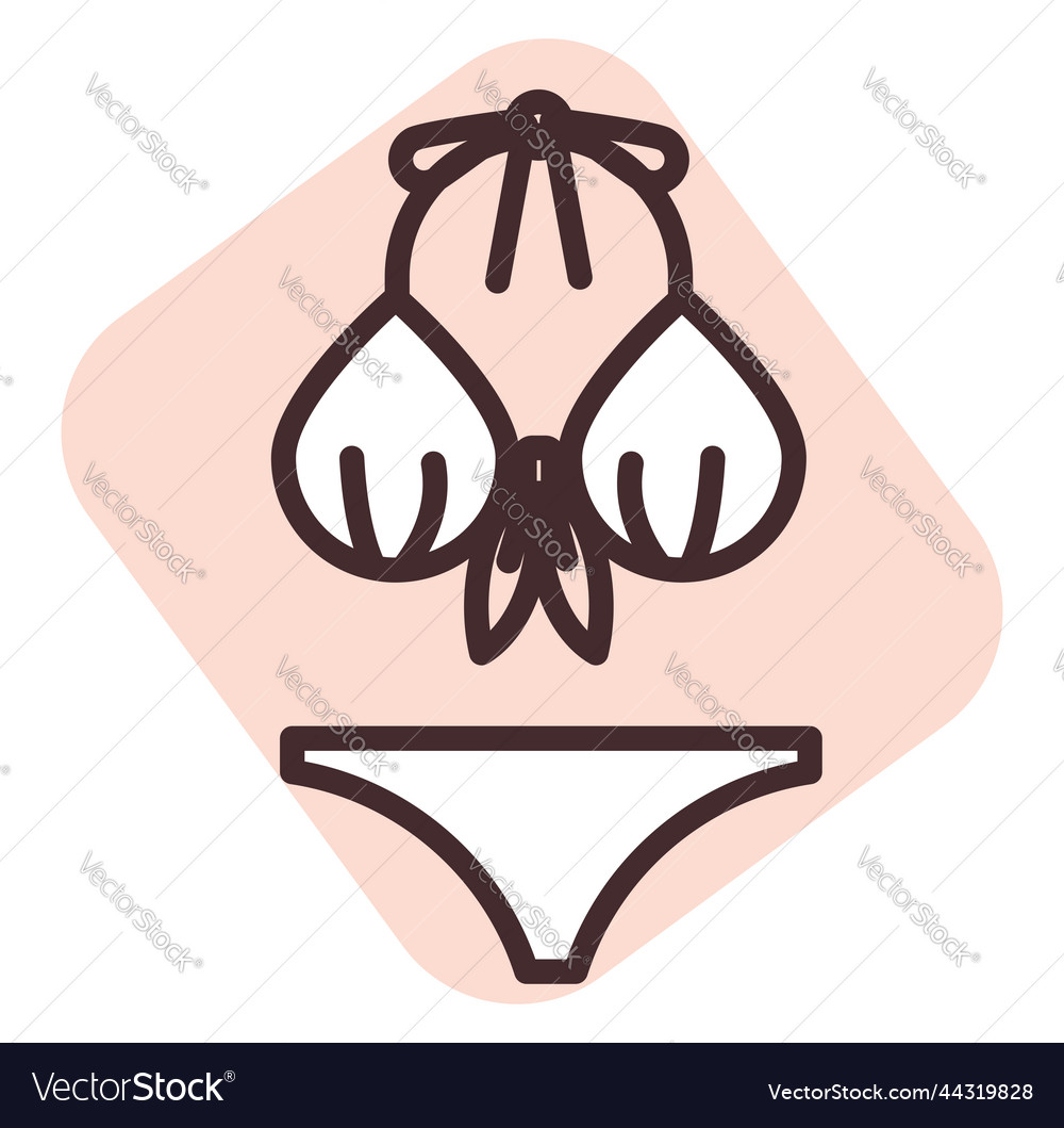 Summer bathing suit on white background Royalty Free Vector