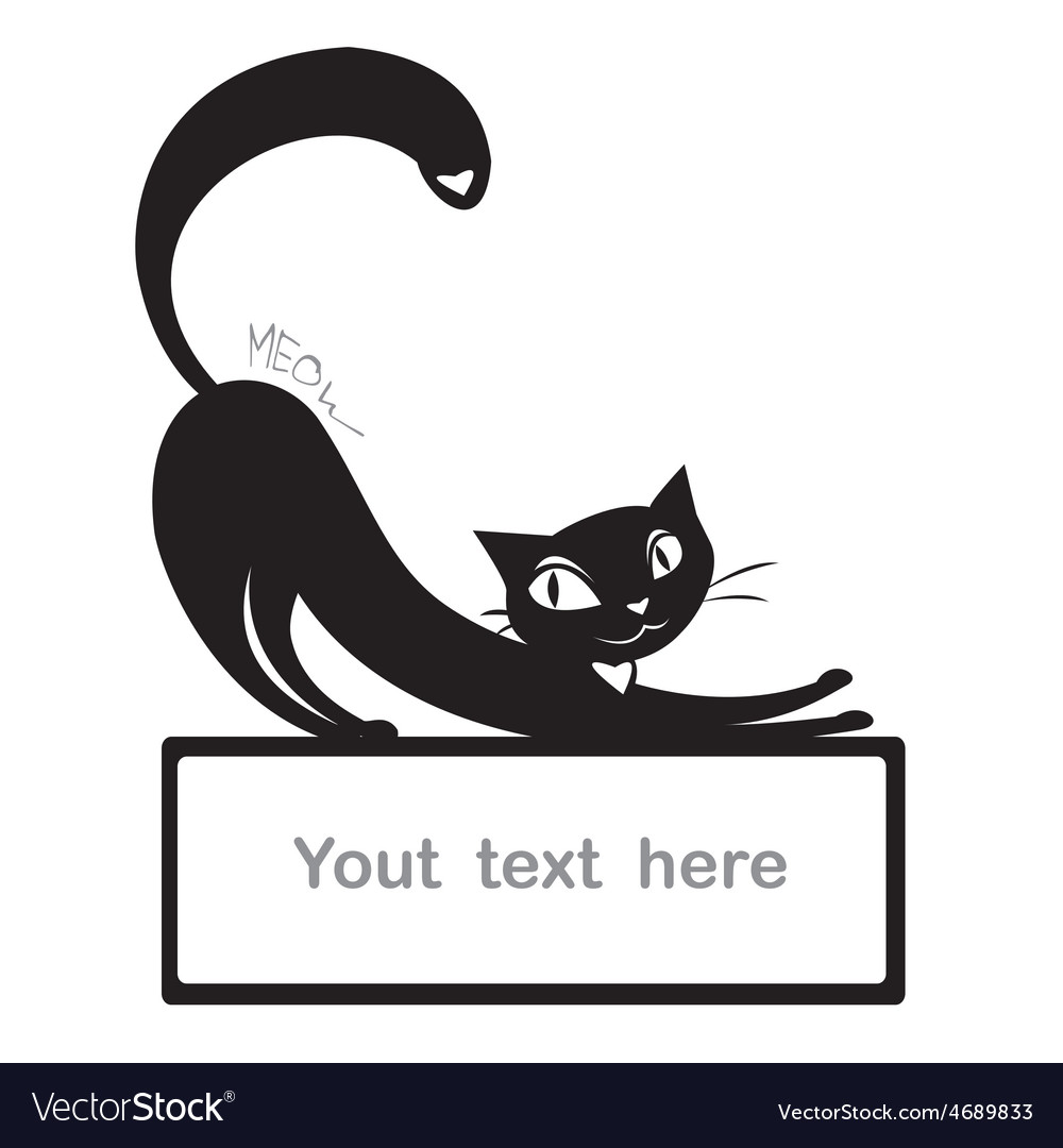 Background with black cat and space for text