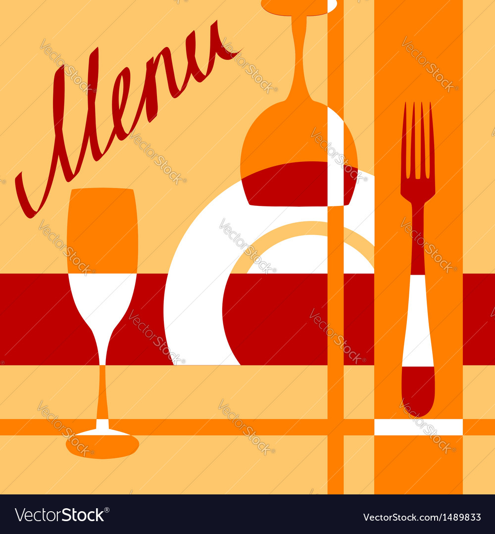 Bar or cafe menu cover background Royalty Free Vector Image