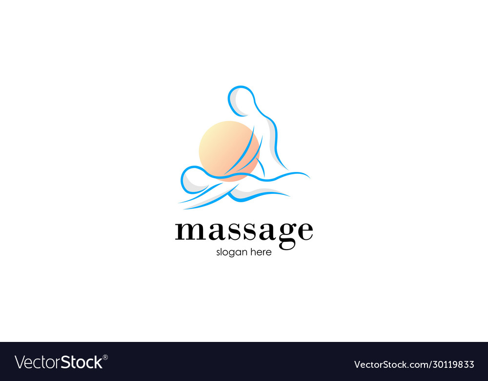 Body massage logo Royalty Free Vector Image - VectorStock