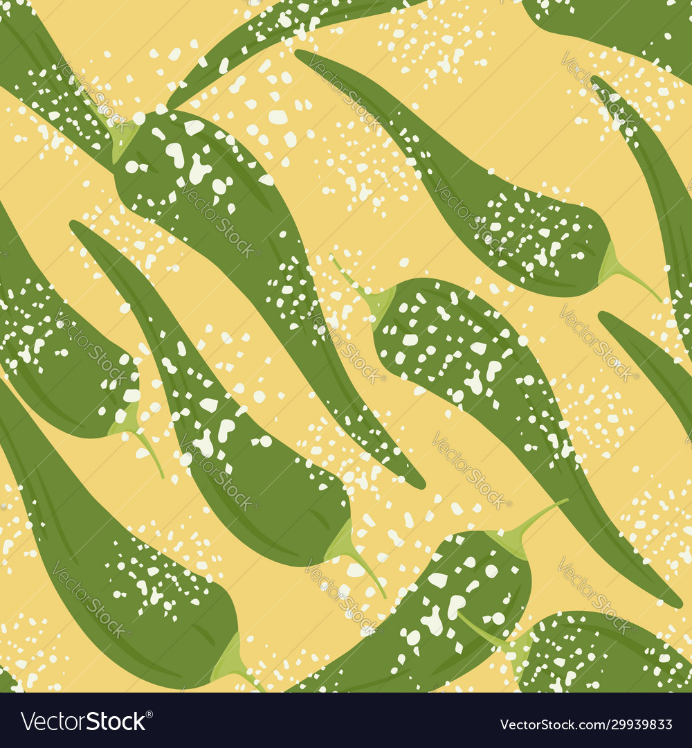 Chilli seamless pattern on dots background chile