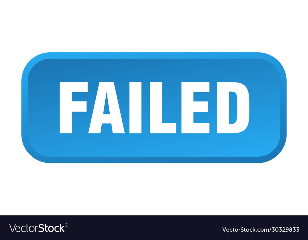 Failed button square 3d push