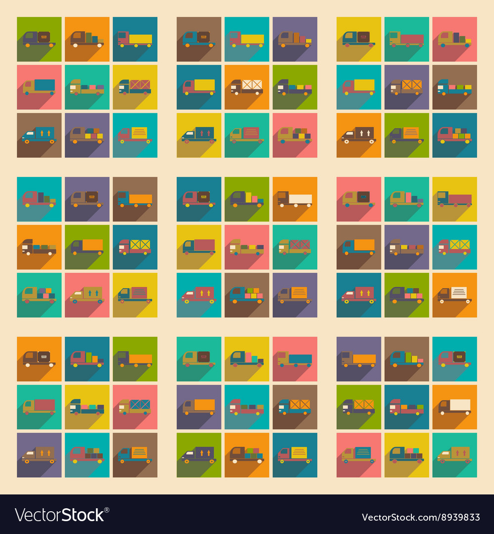Flat with shadow concept and mobile application