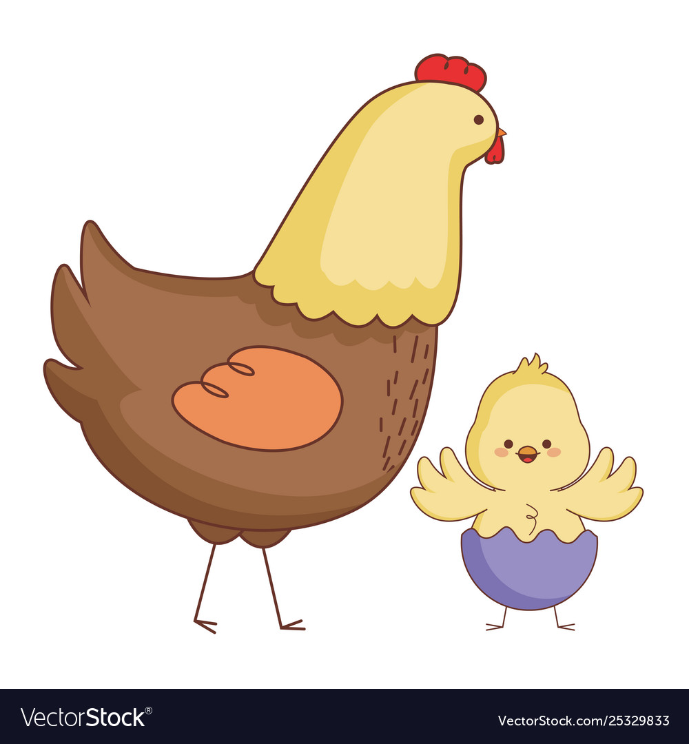 Happy farm animals cartoon Royalty Free Vector Image