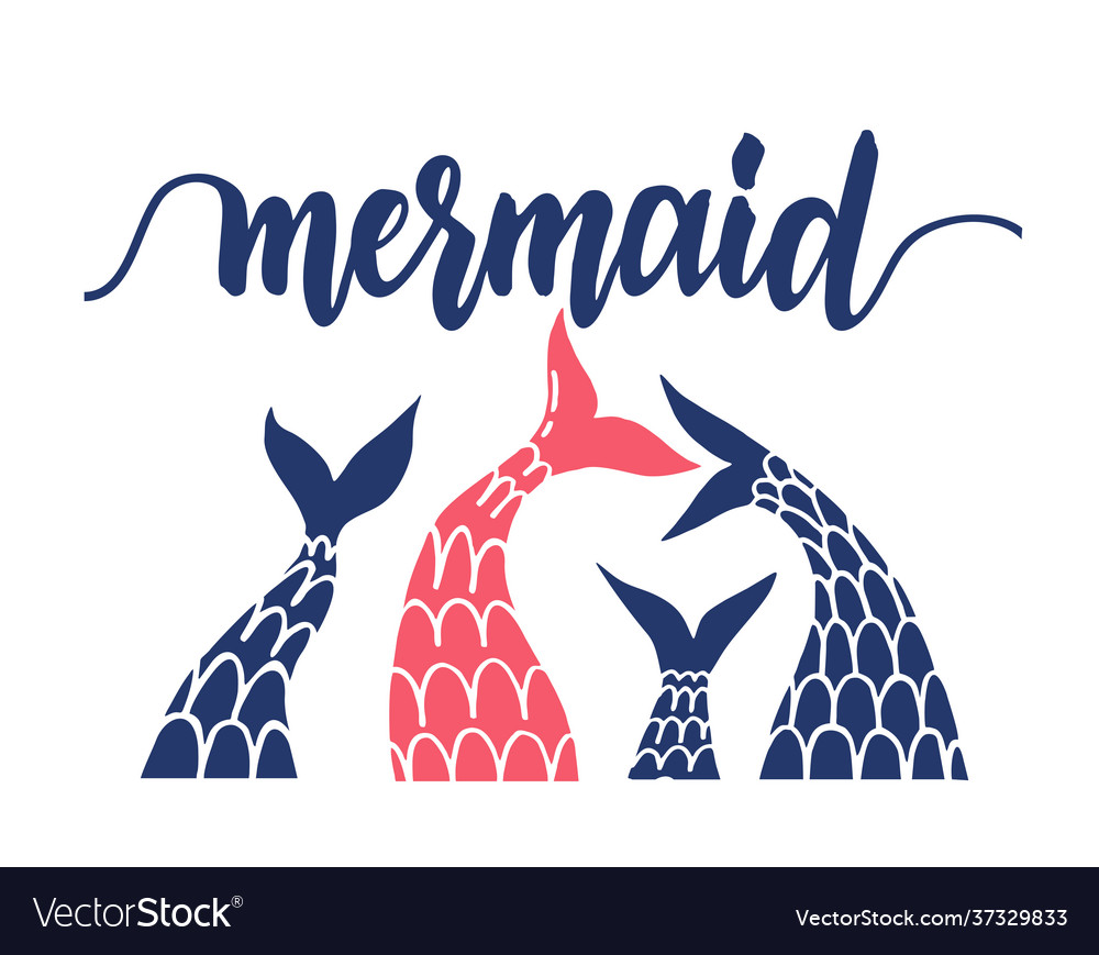Mermaiden Hintergrund mit Meerjungfrau und Fischschwanz vector image Mermaiden Hintergrund mit Meerjungfrau und Fischschwanz