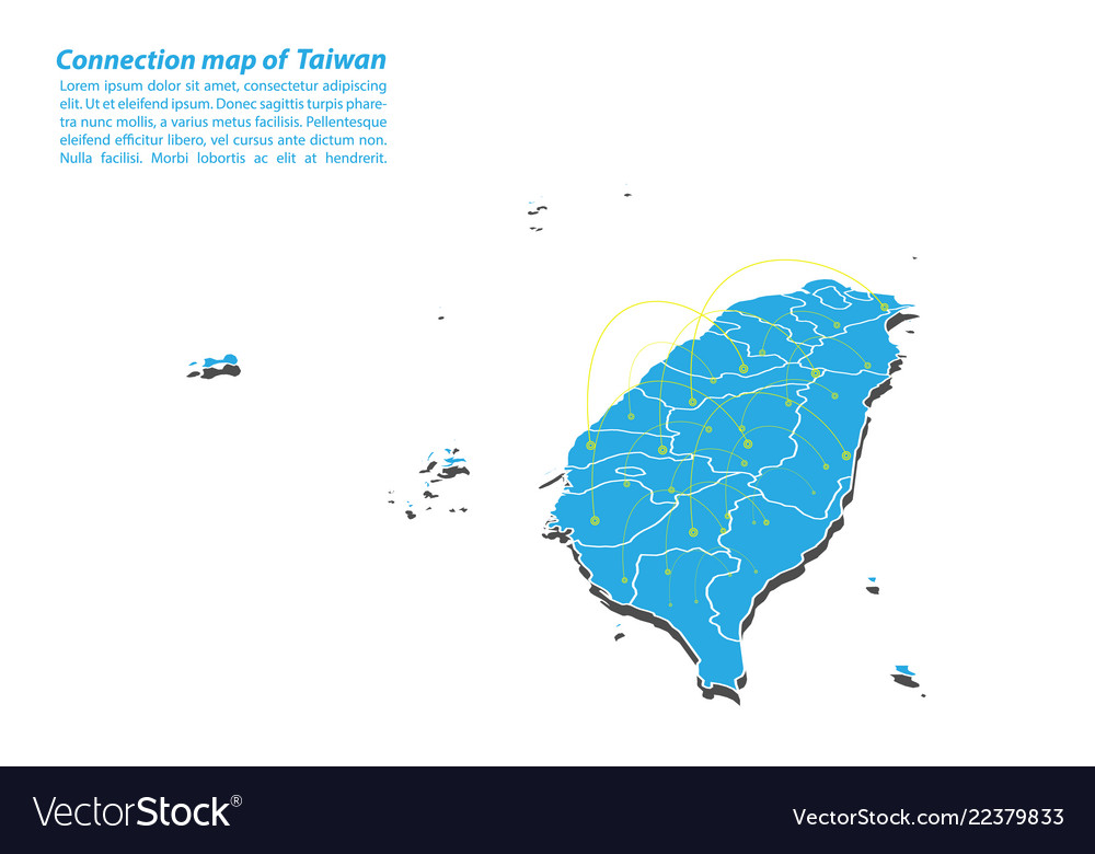 Карта тайваня вектор