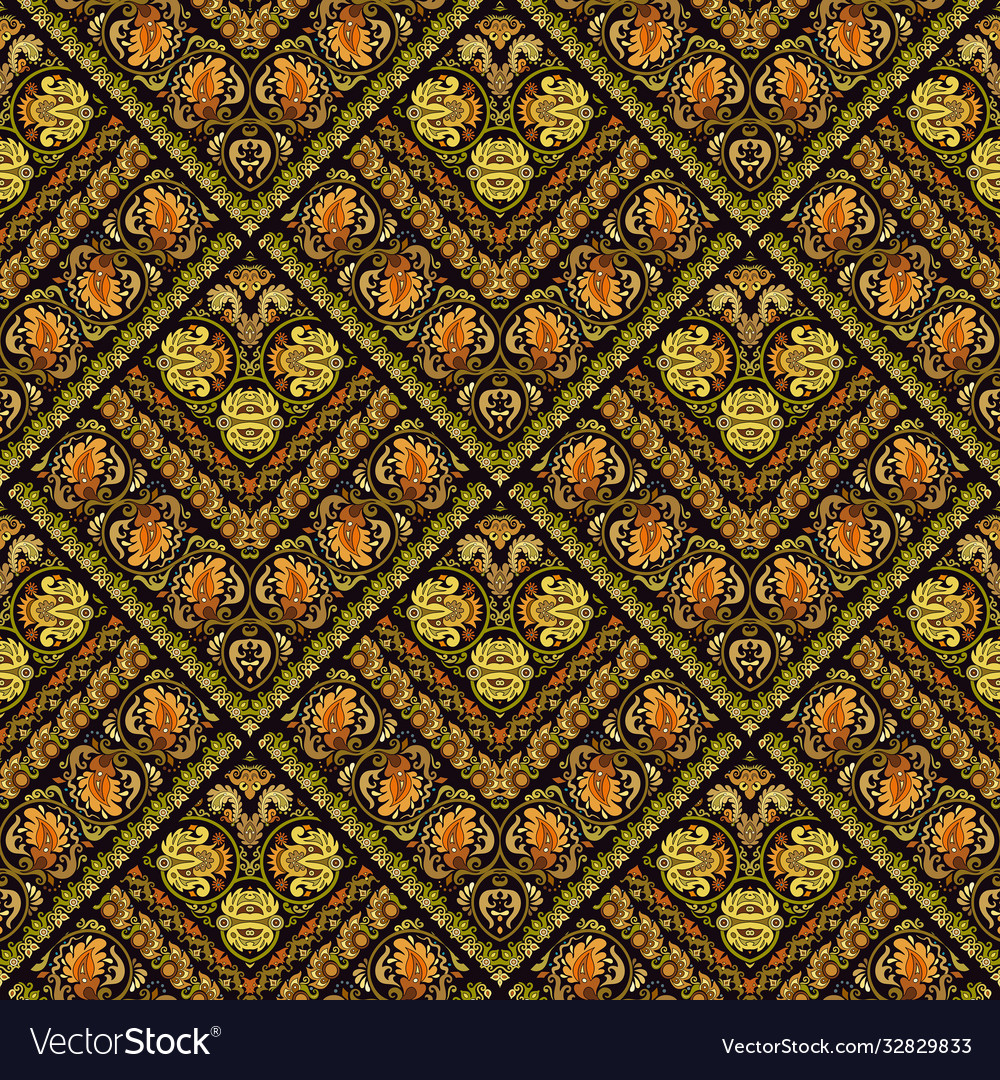Nature patch pattern mosaic background vector image Nature patch pattern mosaic background