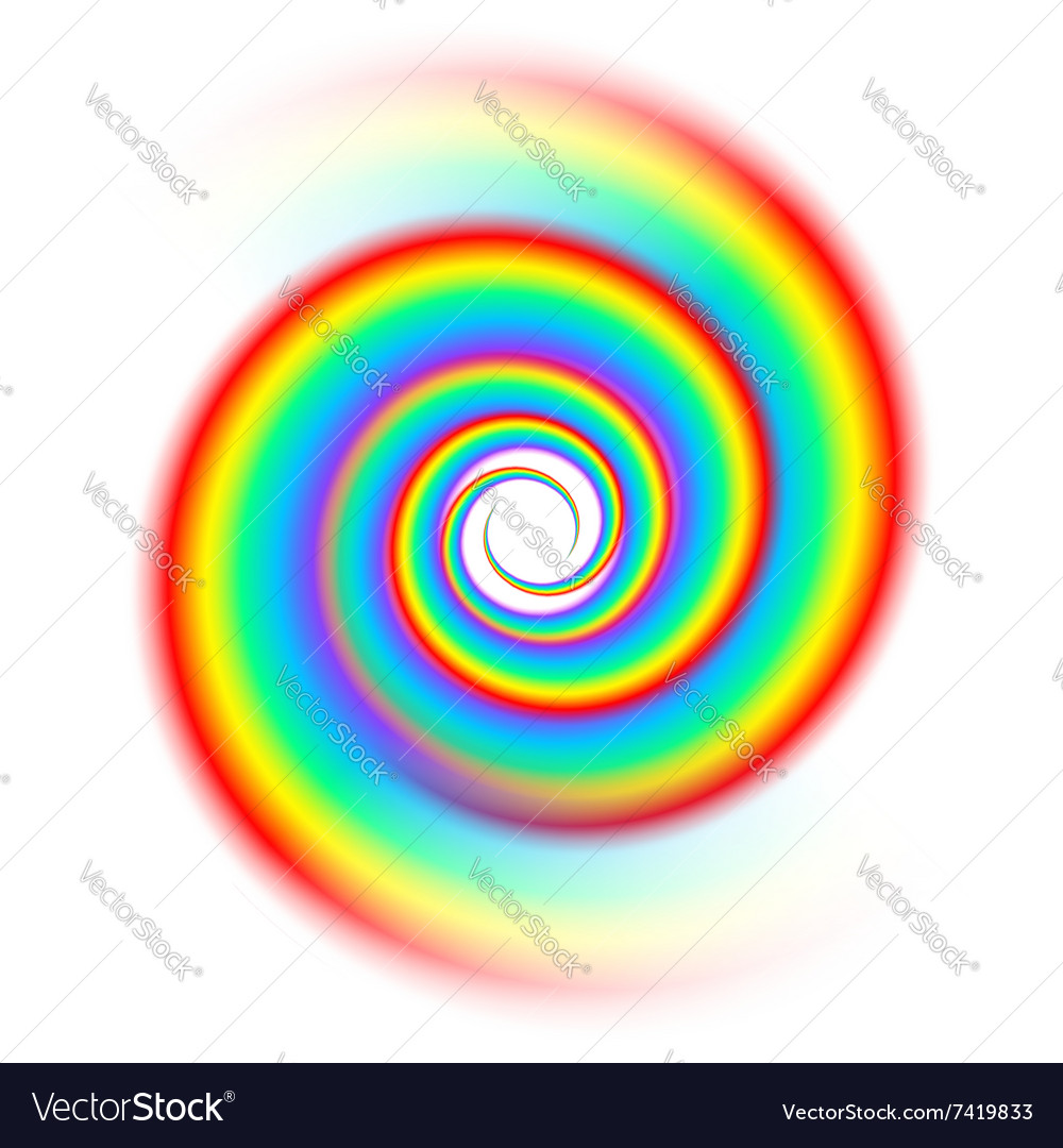 Rainbow spiral spectrum Royalty Free Vector Image