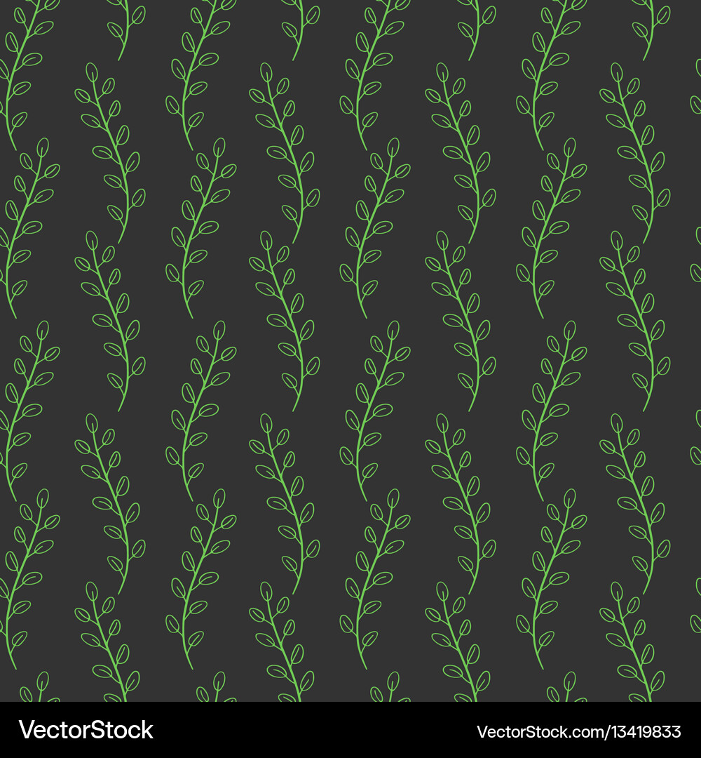 Seamless pattern composed leaves and branches Vector Image