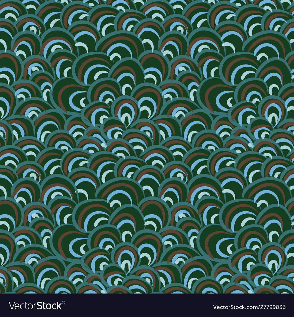 Seamless pattern with peacock tail texture