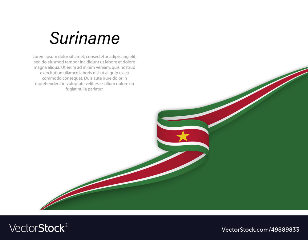 Suriname Flag Background with Copy Space