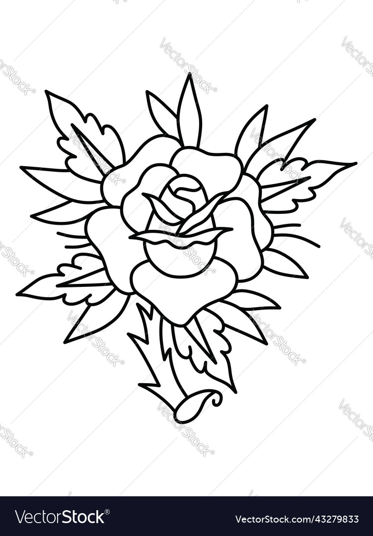 Tattoo rose flower