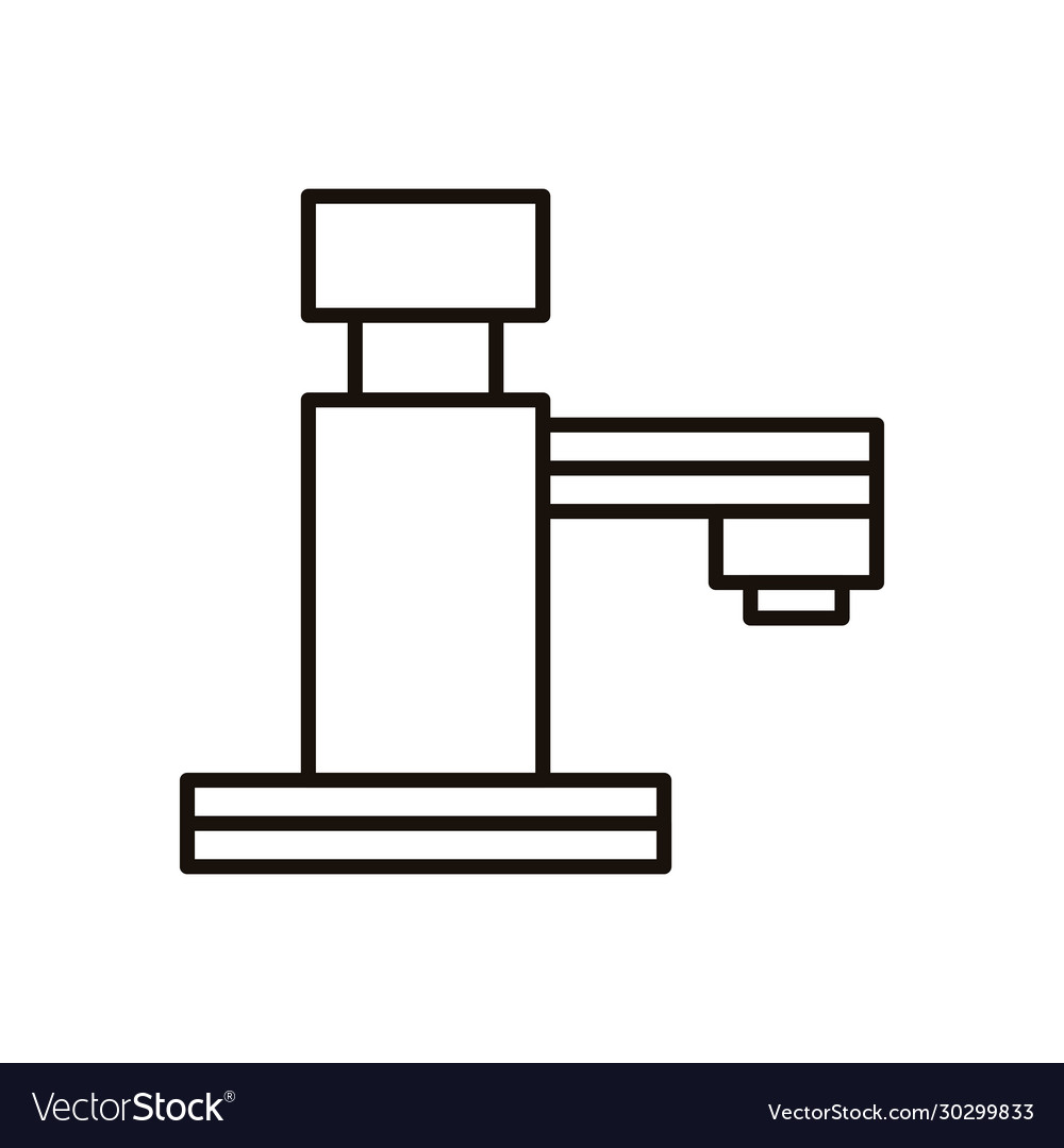 Toilet water tap line style icon