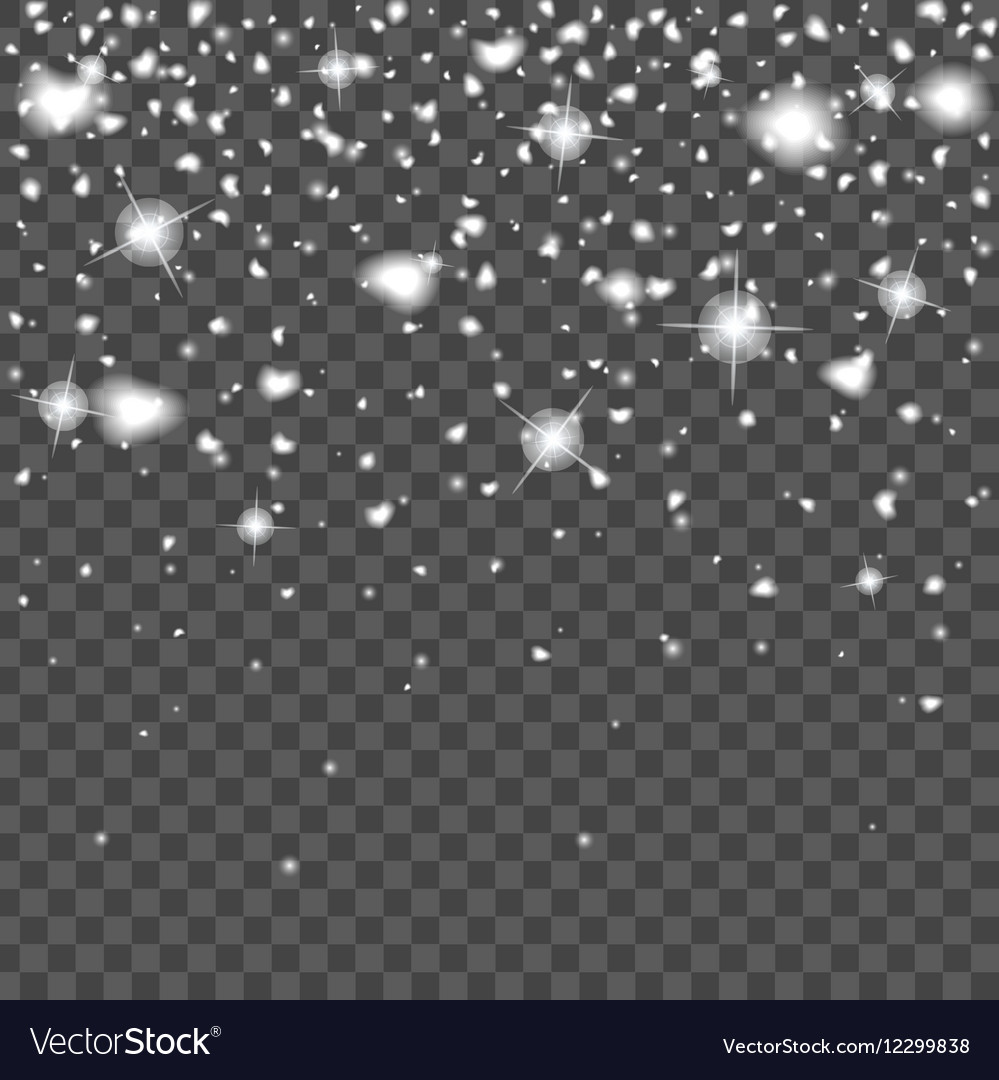 Abstract creative christmas falling snow isolated