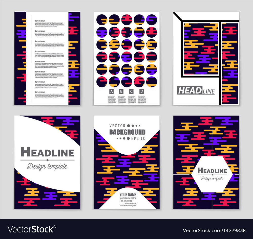 Abstract layout background set for art