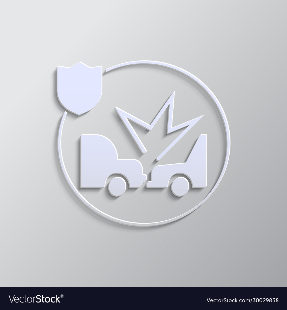 Car insurance crash icon insurable