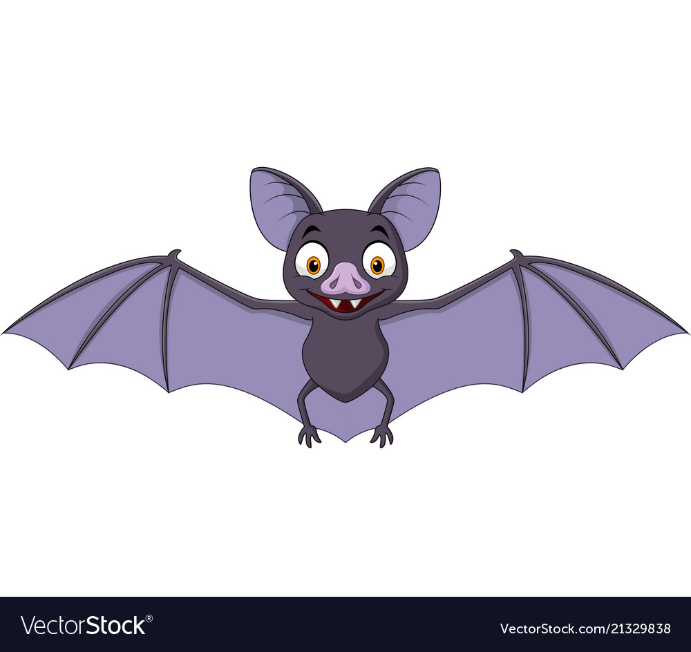 Cartoon bat isolated on white background Vector Image