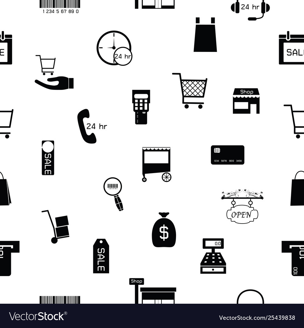 Commerce seamless pattern background icon