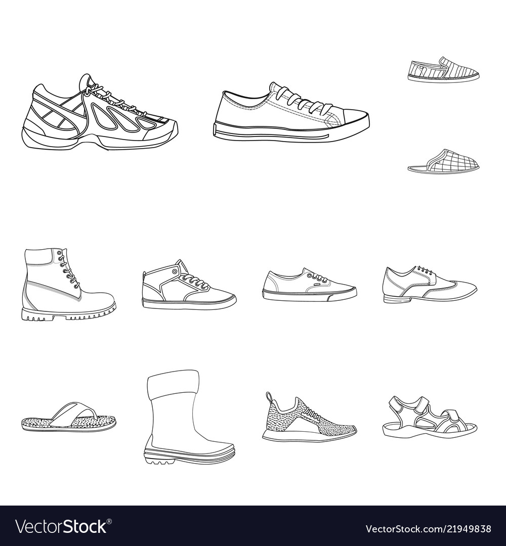 Design Of Man And Foot Icon Set Of Man And Vector Image