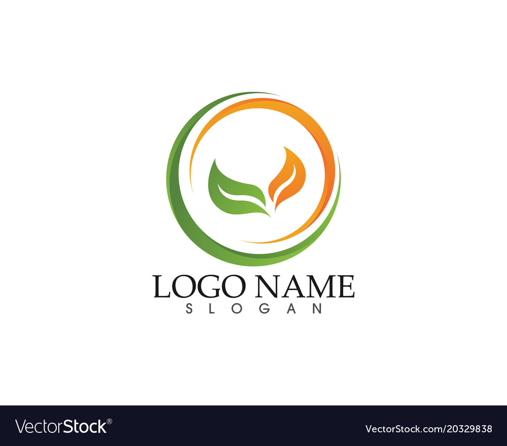 Ecology icon logo and symbol template Royalty Free Vector